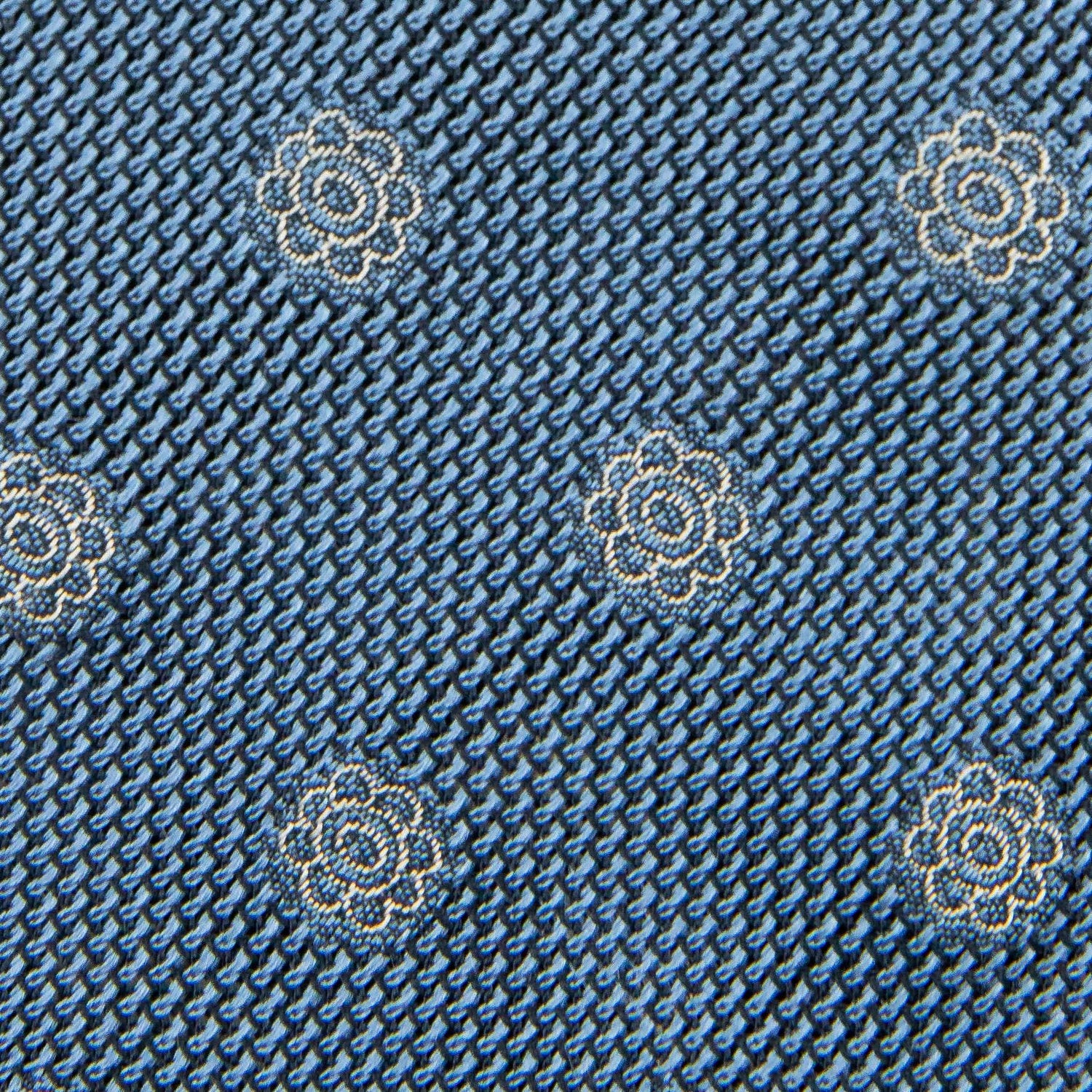 Shibumi-Flower Fina Grenadine Silk Tie - Sky Blue