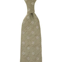 Shibumi-Flower Shantung Silk Tie - Rosemary - Hand-Rolled