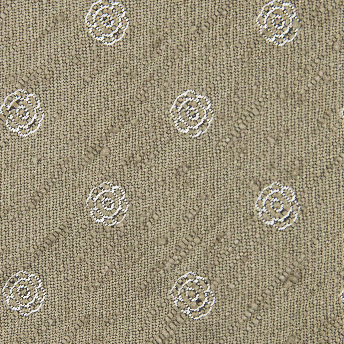 Shibumi-Flower Shantung Silk Tie - Rosemary - Hand-Rolled