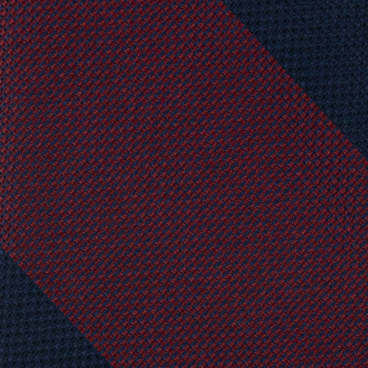 Japanese Grenadine Silk Tie - Navy / Burgundy - Hand-Rolled