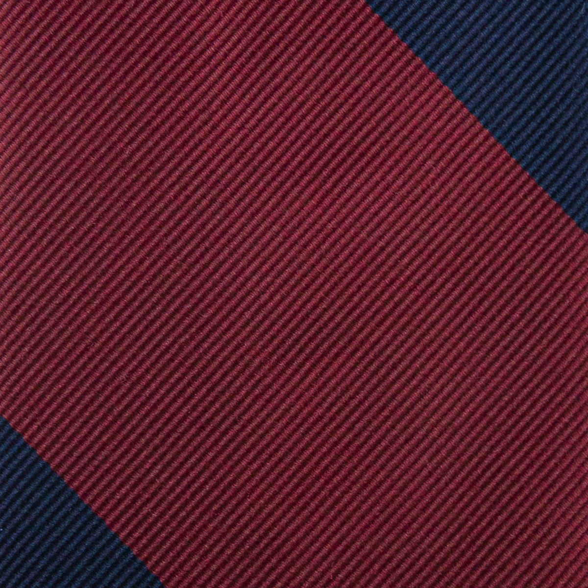 Japanese Repp Stripe Silk Tie - Navy / Burgundy