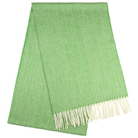 Cashmere Herringbone Scarf - Green