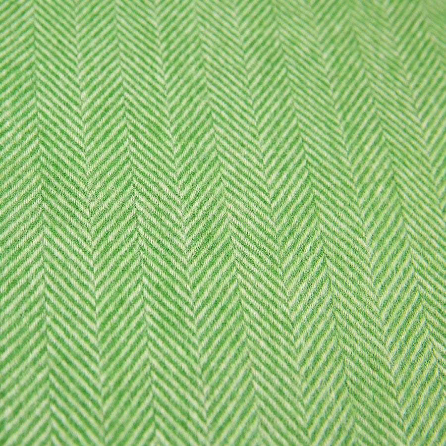 Cashmere Herringbone Scarf - Green