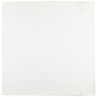 Vintage Kimono Silk Pocket Square - White - Hand-Rolled
